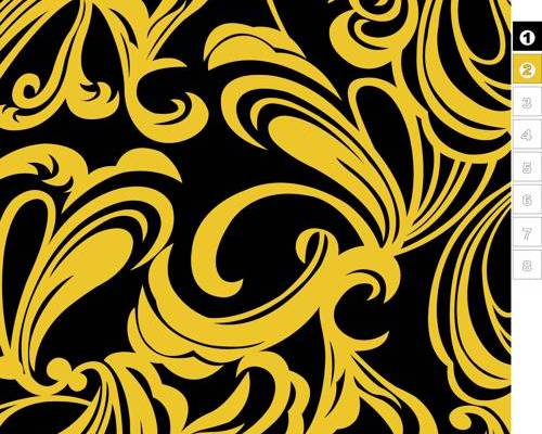 几何金色花纹印花图案服装纺织水印数码印花金昌花型素材