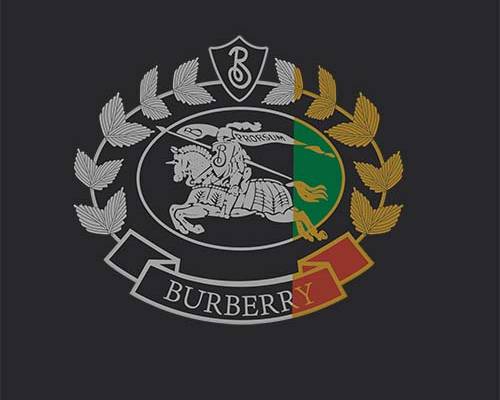 字母BURBERLY潮牌印花图案服装裁片T恤卫衣烫图印花花型素材