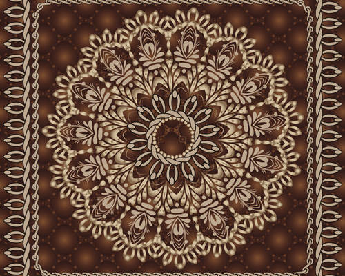 几何花纹数码方巾印花素材