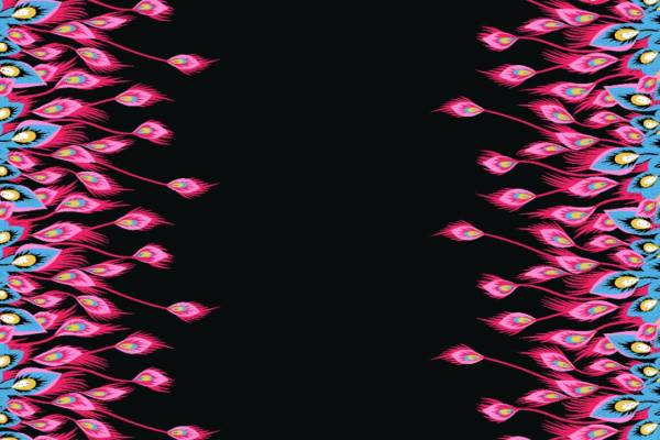 孔雀毛花纹印花图案服装纺织水印数码印花花型素材