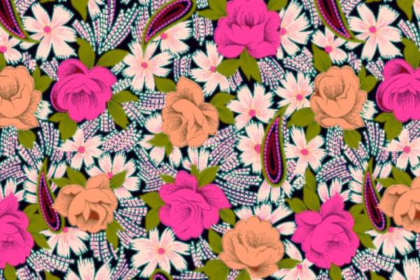 植物花朵腰果印花图案服装纺织水印数码印花金昌花型素材