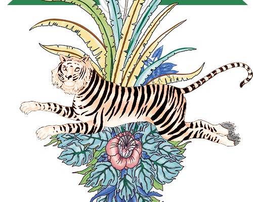 潮牌老虎印花图案服装裁片T恤烫图印花花型素材