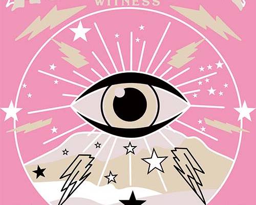 字母眼睛印花图案服装裁片T恤烫图印花花型素材