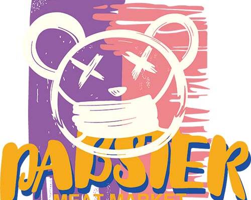 潮牌熊字母印花图案服装裁片T恤卫衣烫图印花花型素材