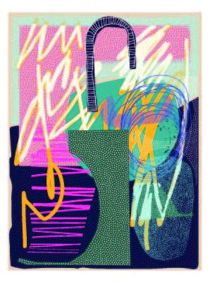 抽象线条印花图案服装裁片T恤卫衣烫图印花花型素材