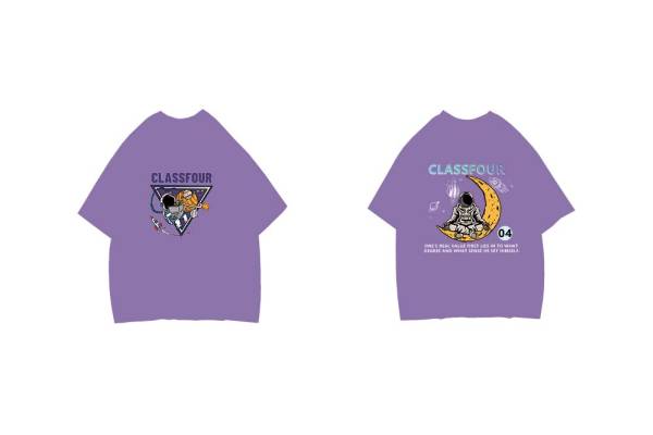 太空人字母潮牌印花服装裁片T恤卫衣烫图印花花型素材