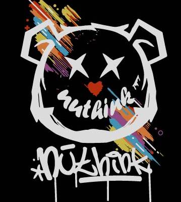 潮牌熊字母印花图案服装裁片T恤卫衣烫图印花花型素材