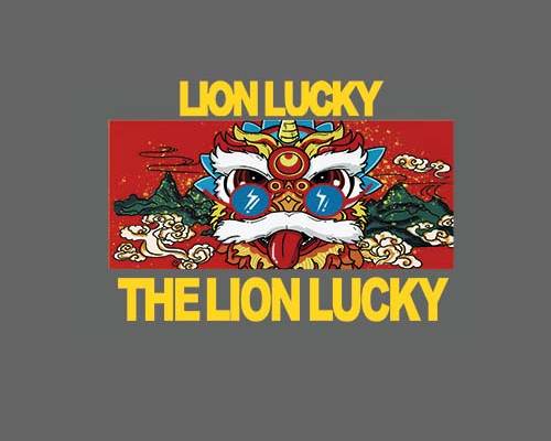 国潮舞狮字母印花图案服装裁片T恤卫衣烫图印花花型素材