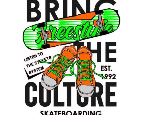 潮流滑板字母印花图案服装裁片T恤卫衣烫图印花花型素材