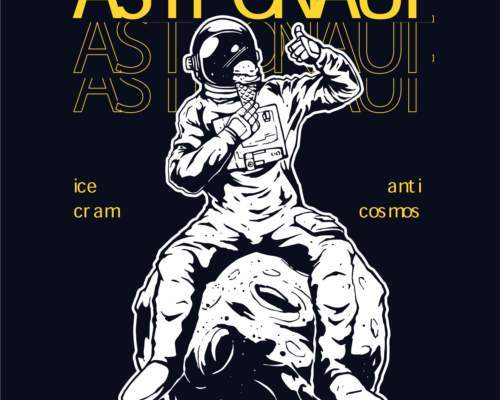 太空人印花图案服装裁片T恤卫衣烫图印花花型素材