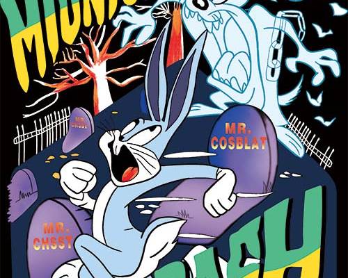 卡通兔子字母潮牌印花图案服装裁片T恤卫衣烫图印花花型素材