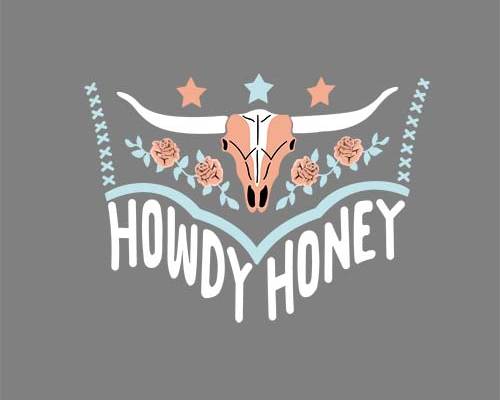 潮牌牛头玫瑰花印花图案服装裁片T恤卫衣烫图印花花型素材