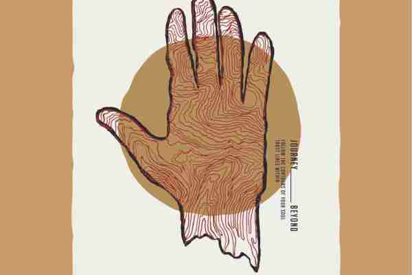 手掌潮图裁片T恤印花图案