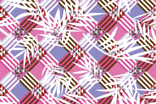 几何格子数码印花图案素材