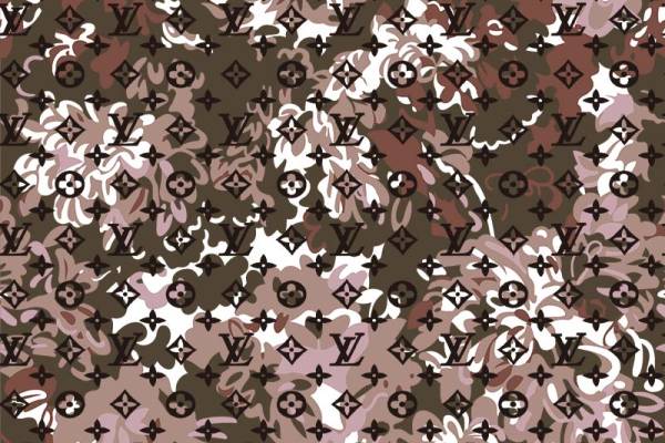 潮牌迷彩LV数码印花花型素材