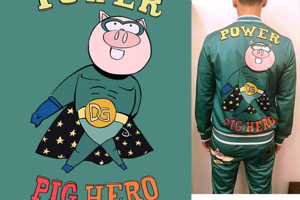 潮牌猪数码印花花型素材