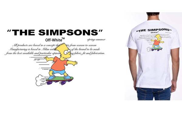 辛普森一家字母印花图案服装裁片T恤卫衣烫图印花花型素材