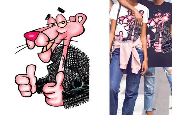 粉红豹潮牌数码印花花型素材