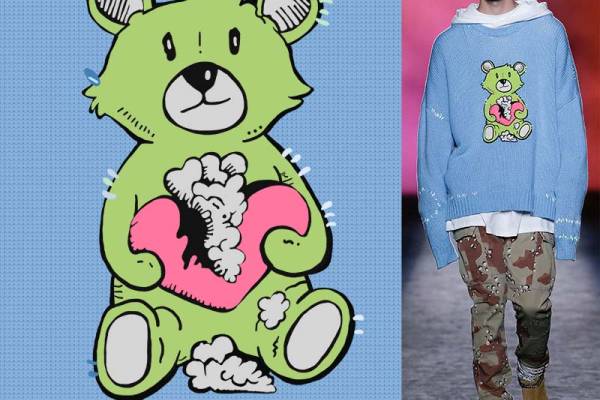 动物小熊潮图印花花型素材