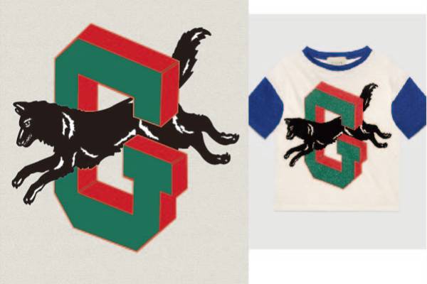 字母G动物狼数码印花花型图案素材