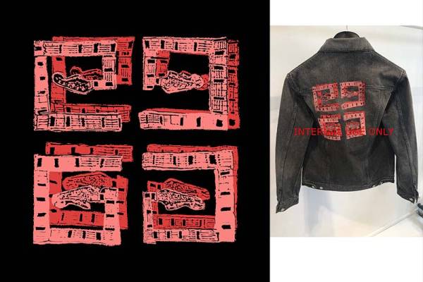 潮图字母数码印花花型素材