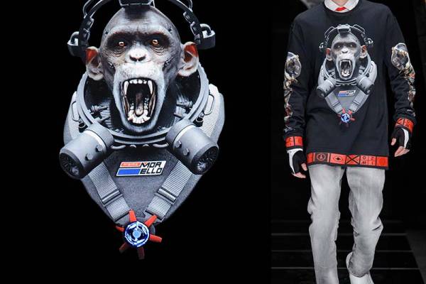 太空大猩猩字母数码印花花型素材