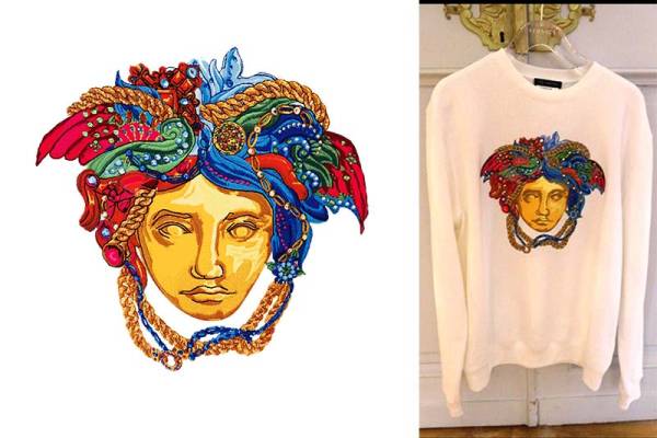 潮牌范思哲Versace数码印花花型素材