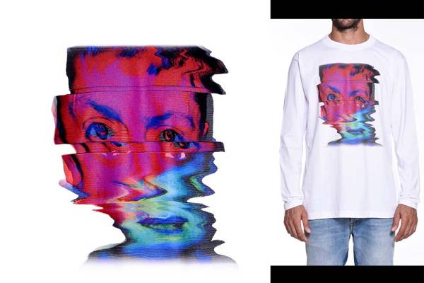 扭曲人物数码印花花型素材