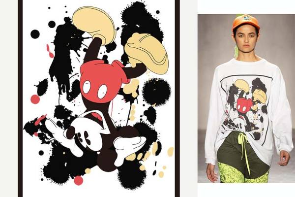 涂鸦米奇数码印花花型素材