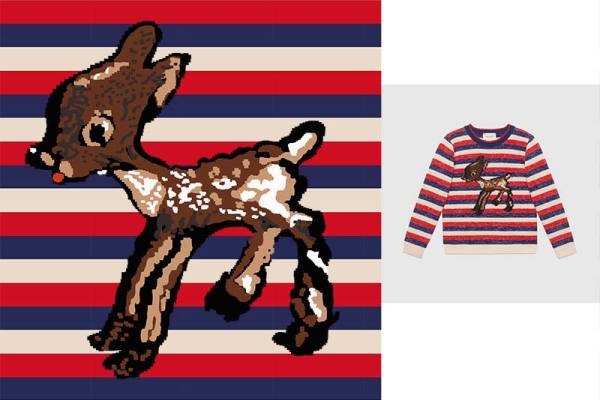 卡通动物小鹿数码印花花型图案素材