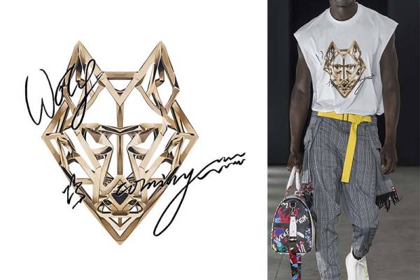 几何狼图腾字母数码印花花型图案素材