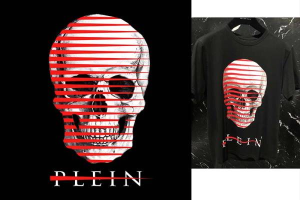 骷髅头字母数码印花花型素材