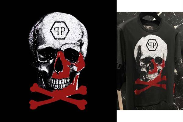 骷髅头字母数码印花花型素材