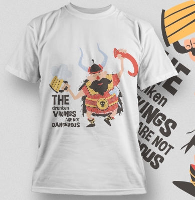 卡通人物字母T恤印花花型素材