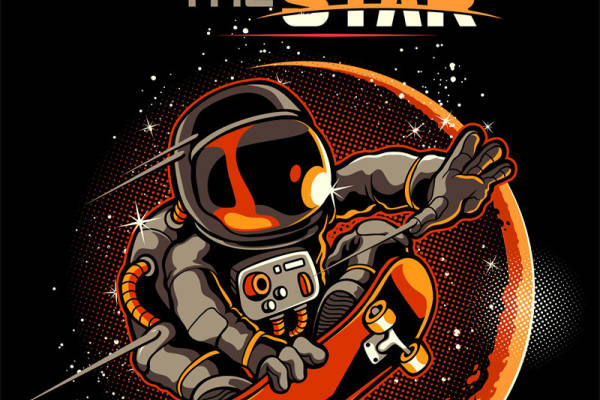 太空人数码印花花型素材