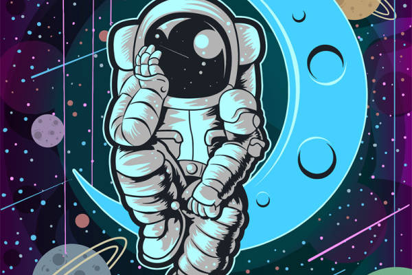 太空人数码印花花型素材