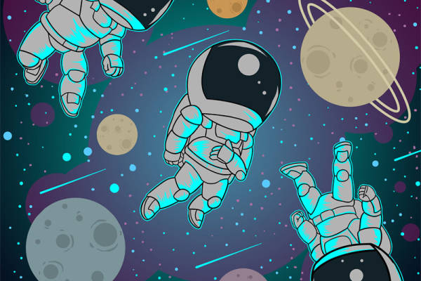太空人数码印花花型素材