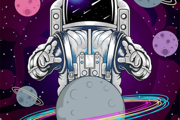 太空人数码印花花型素材