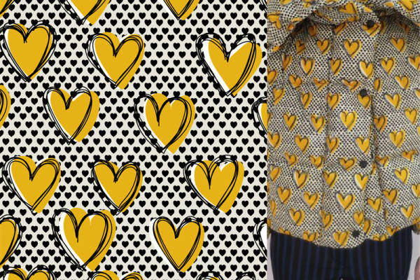 心形数码印花花型素材