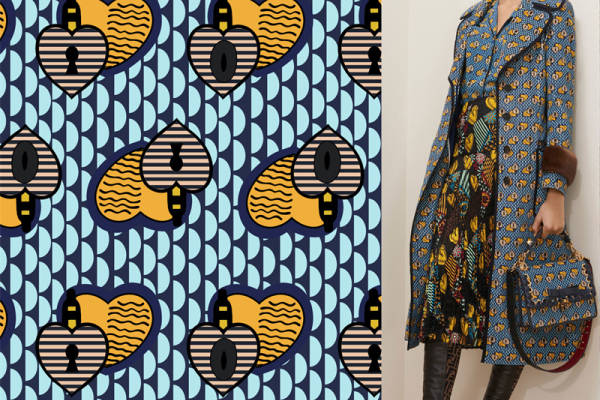 心形数码印花花型素材