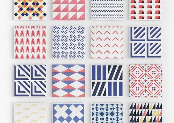 Geometry Watercolor Vector Patterns on Yellow Images Creative Store