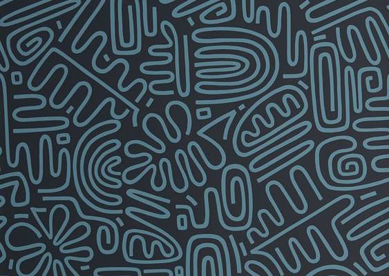 Overview Graphic patterns and shapes repeat freely to reveal a contemporary take on ancient motifs and symbols. Taking inspiration from the Nazca Lines and geoglyphs – large designs produced on the ground by nature’s landscape – the distinctive abstract pattern emanates a sense of fun and character. Measurements• Each roll is 20.5