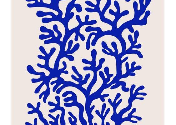 Blue Coral Print / Абстрактная печать / Морская печать / Принт - Etsy Нидерланды