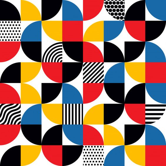 Premium Vector | Seamless bauhaus style abstract geometric pattern