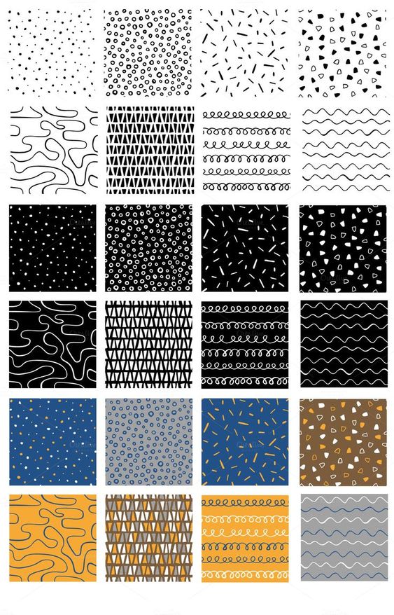 Hand drawn patterns