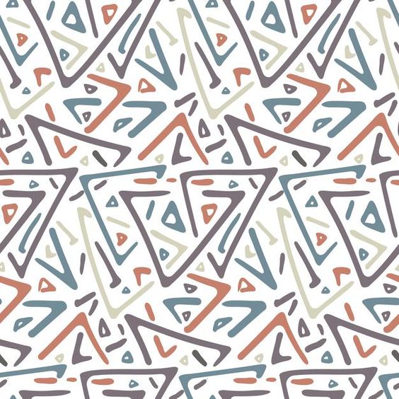 Premium Vector | Pale colorful triangles tribal seamless pattern