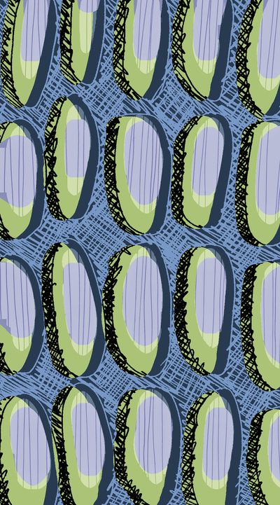 Drawn and digital pattern print – Sarah Bagshaw