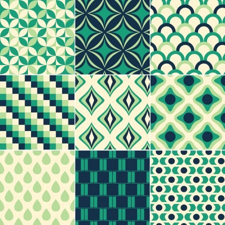 seamless retro colourful geometric pattern