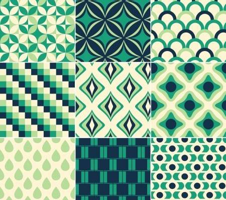 seamless retro colourful geometric pattern