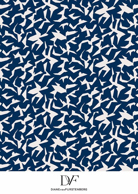 DVF | Geo Marks Navy print